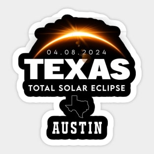 Austin Texas 2024 Total Solar Eclipse Sticker